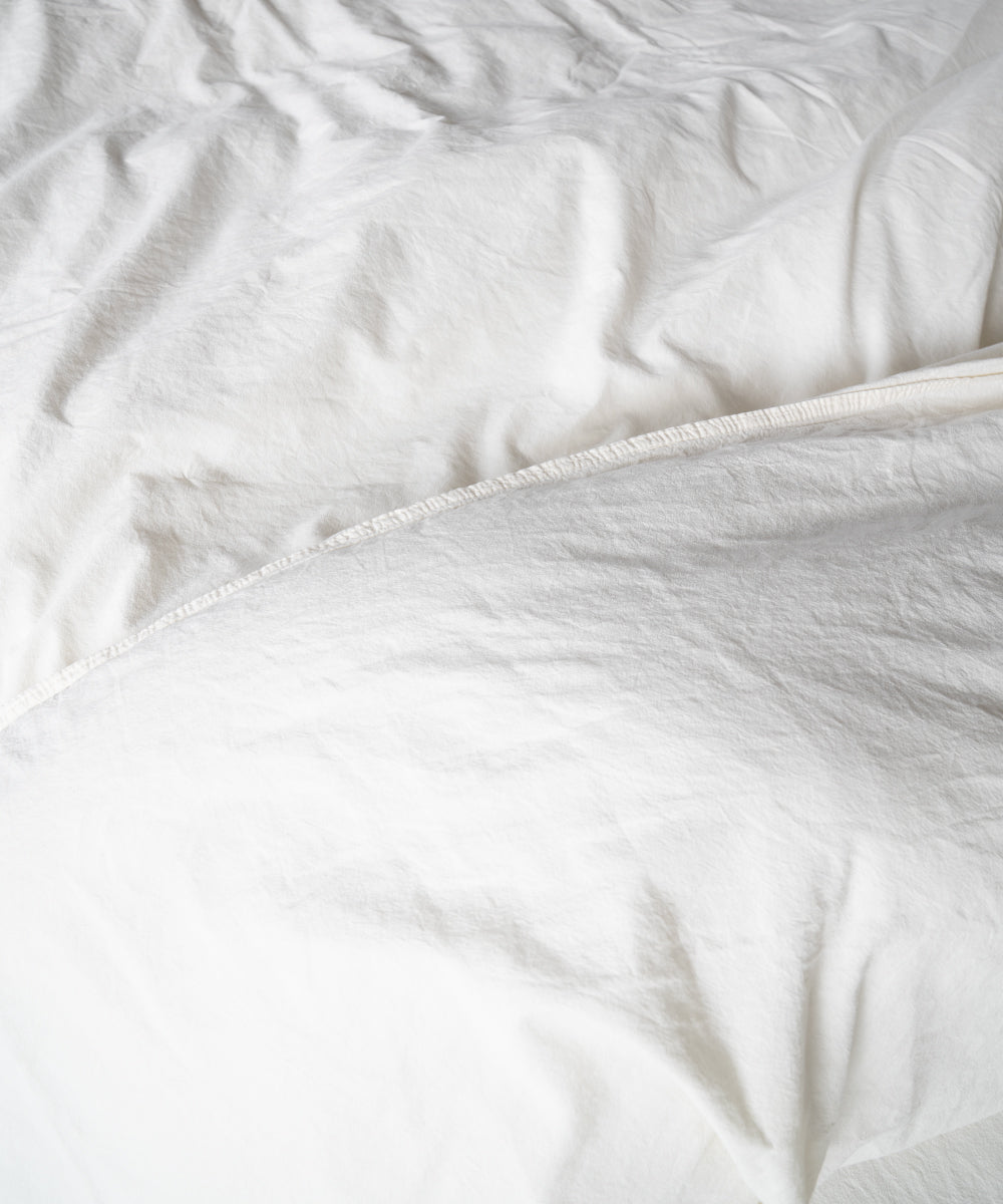 Stonewash 100% Soft Cotton Duvet Cover Snow White
