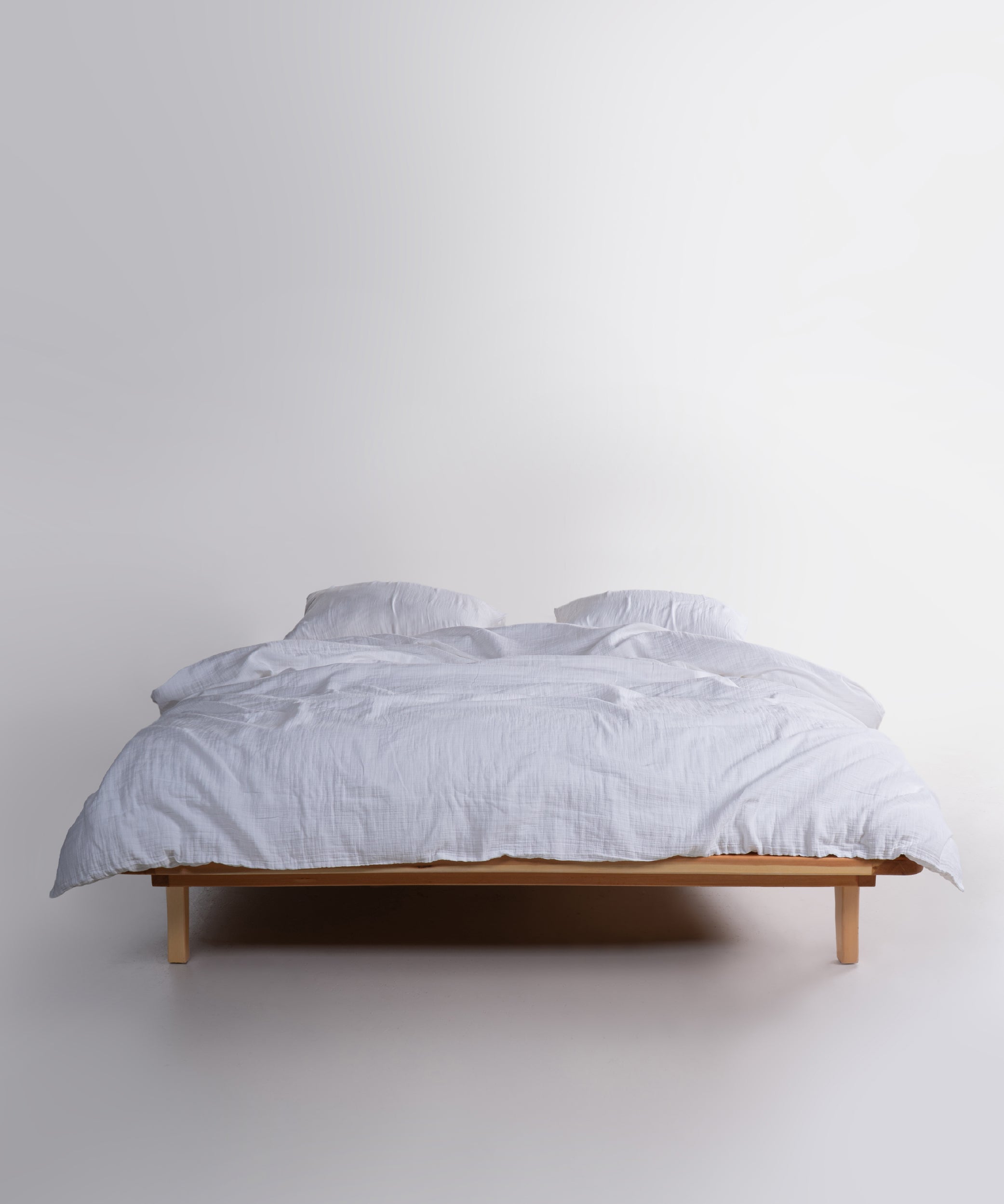 Cloud 100% Natural Cotton Gauze-Muslin Duvet Cover Set Snow White