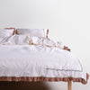 100% Cotton Stonewashed Ruffle Duvet Cover Set with Hand Embroidery Marvella – Double / King / Super King
