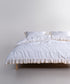 Delicate Lace & Ruffle Detail for a Refined Bedroom