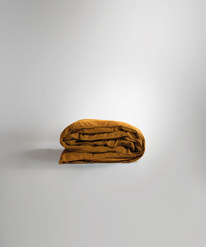 Stonewash 100% Soft Cotton Duvet Cover Mustard