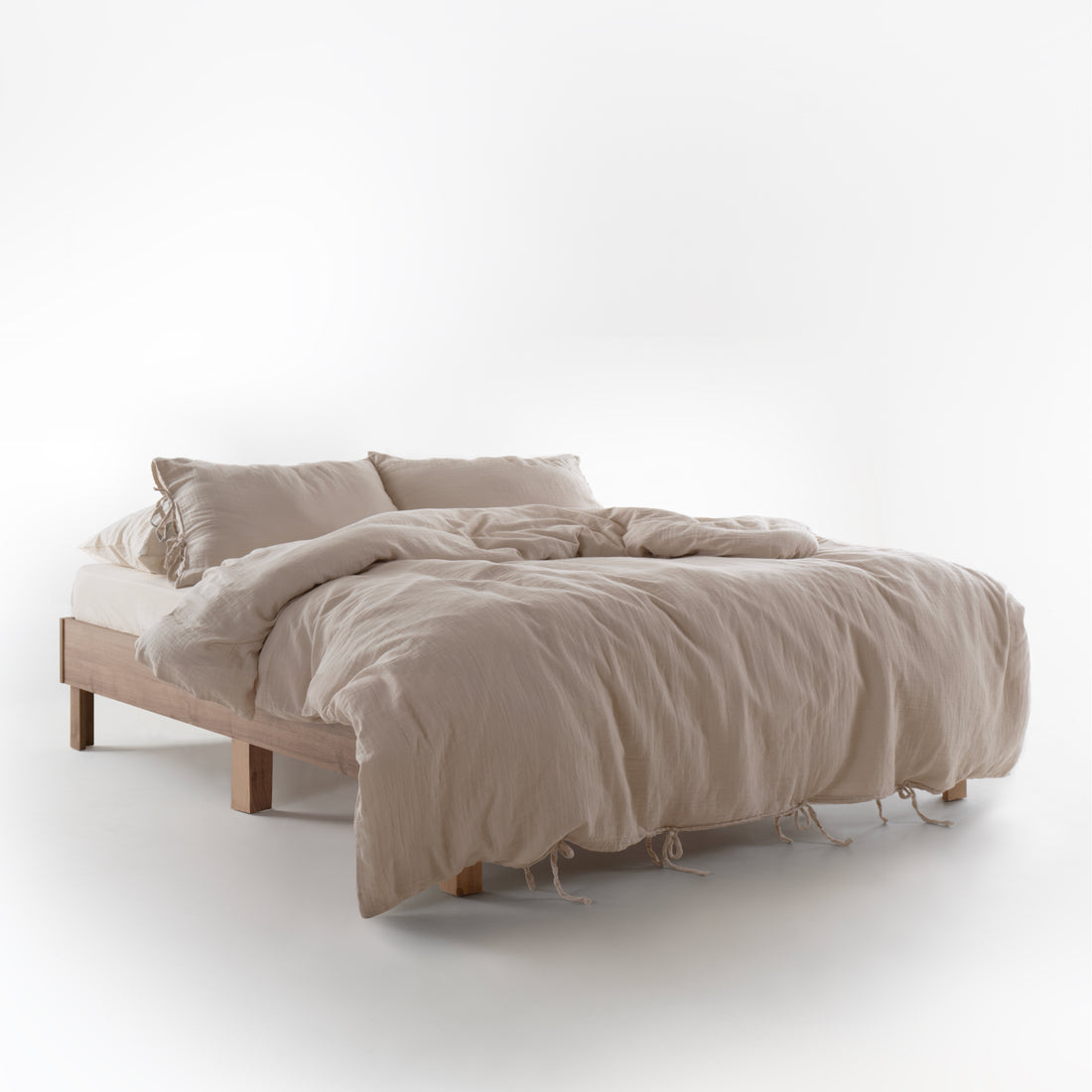 Esse 100% Natural Cotton Gauze-Muslin Duvet Cover Set Oxfordtan