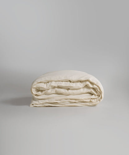 Stonewash 100% Soft Cotton Duvet Cover Med Cream