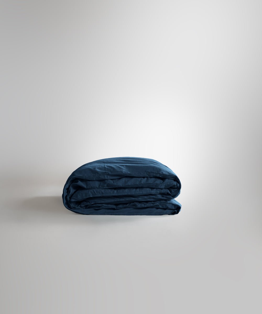 Stonewash 100% Soft Cotton Duvet Cover Dress Blue