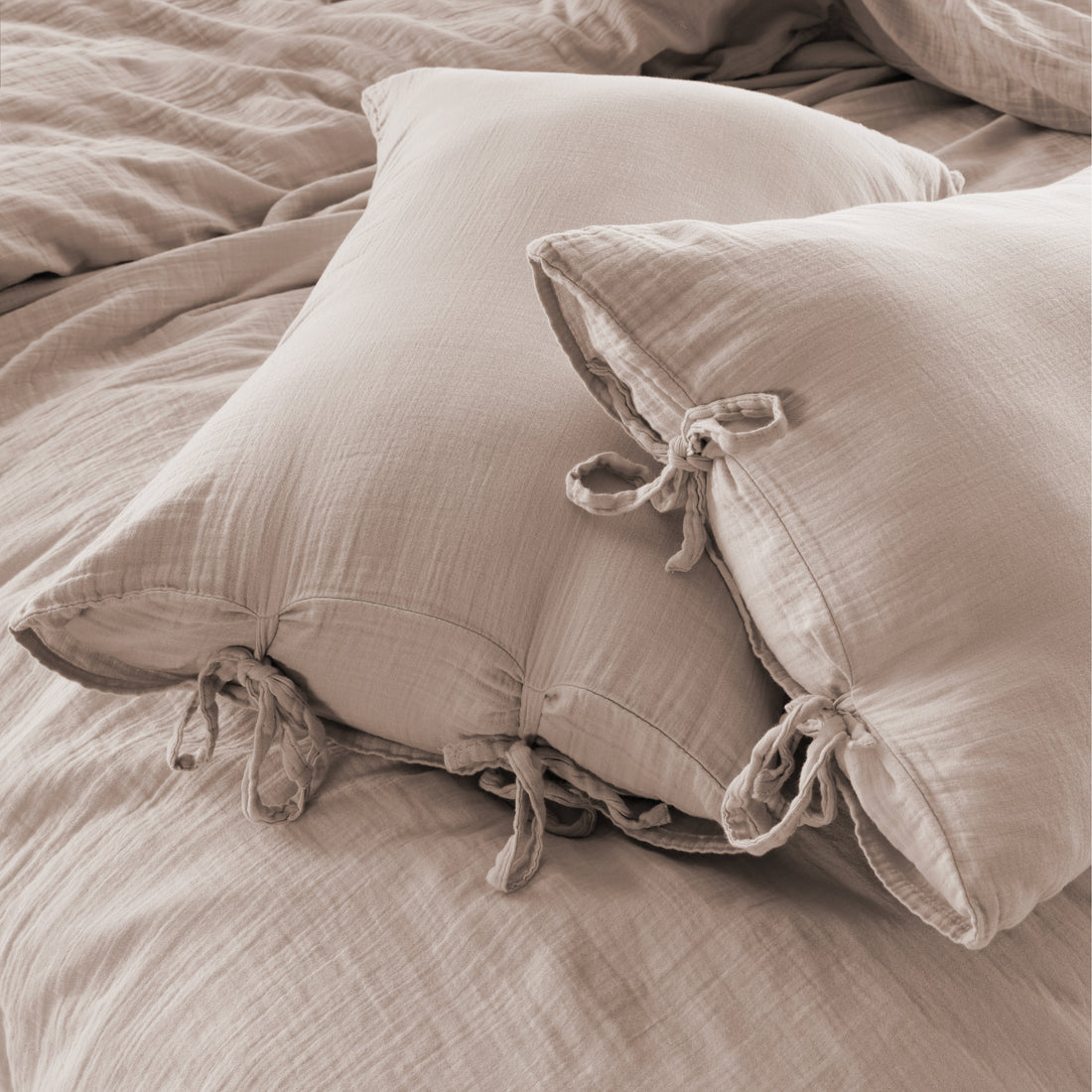 Esse 100% Natural Cotton Gauze-Muslin Duvet Cover Set Oxfordtan