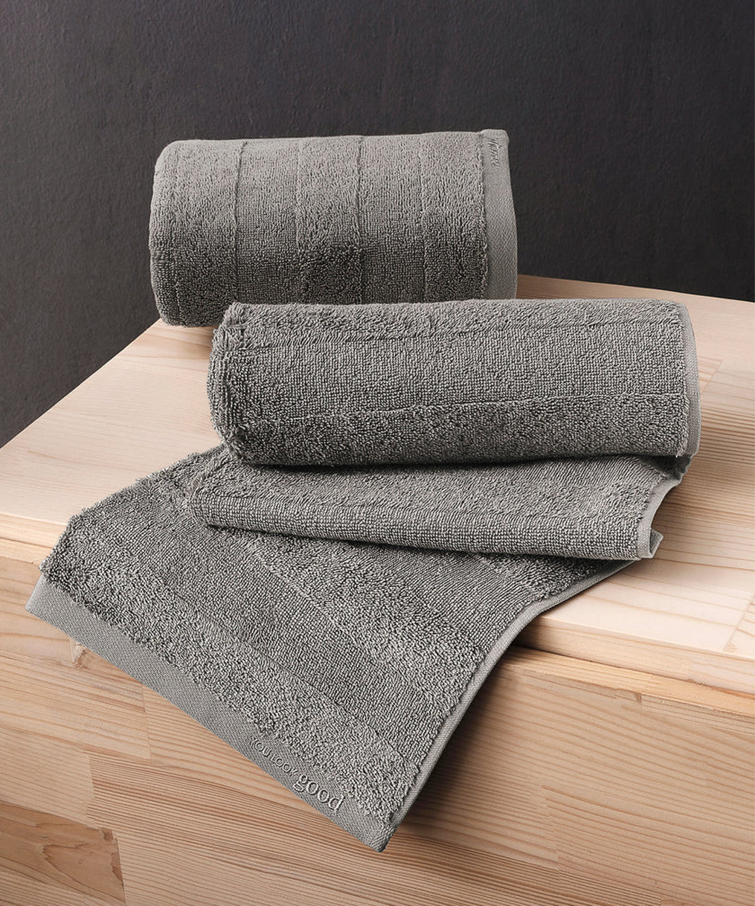 Mons - 50x90cm 1 Towel + 70x140cm 1 Towel Grey