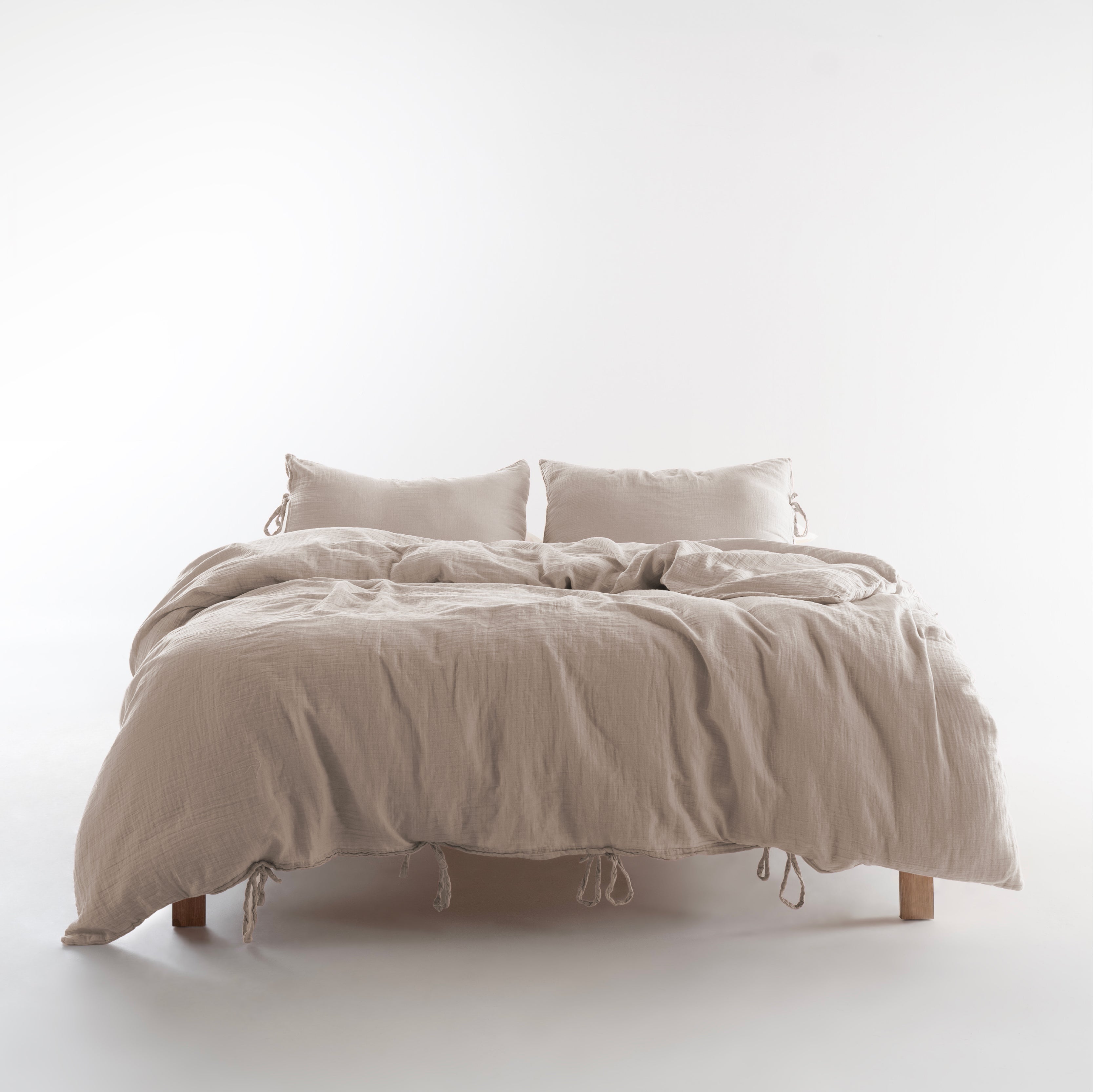 Esse 100% Natural Cotton Gauze-Muslin Duvet Cover Set Oxfordtan