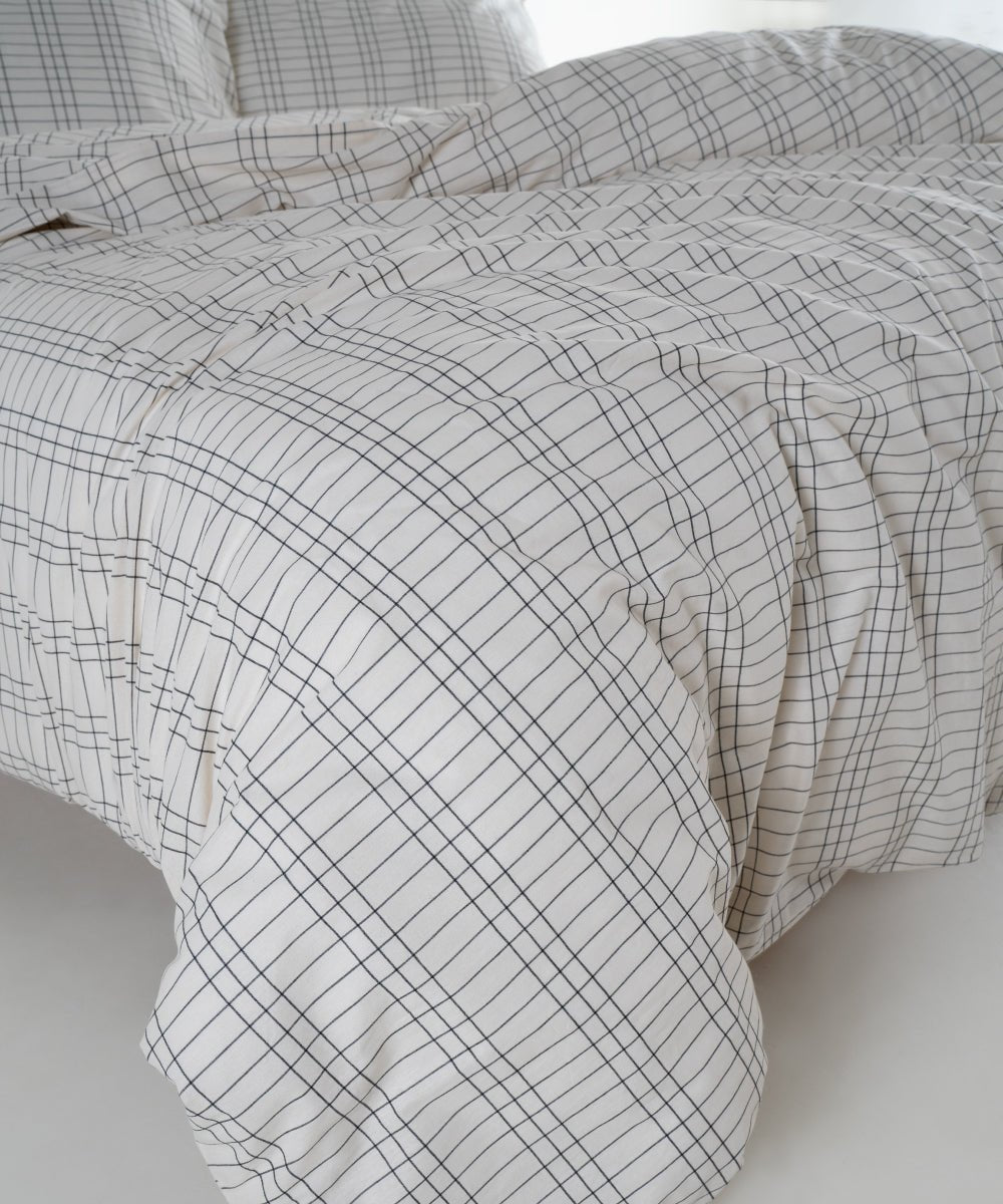 Trois Lignes 100% Cotton Duvet Cover Set