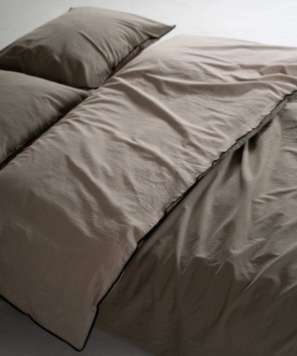 Essualte Stonewashed Reversible 100% Cotton Duvet Cover Set Cap Olive / Med Green