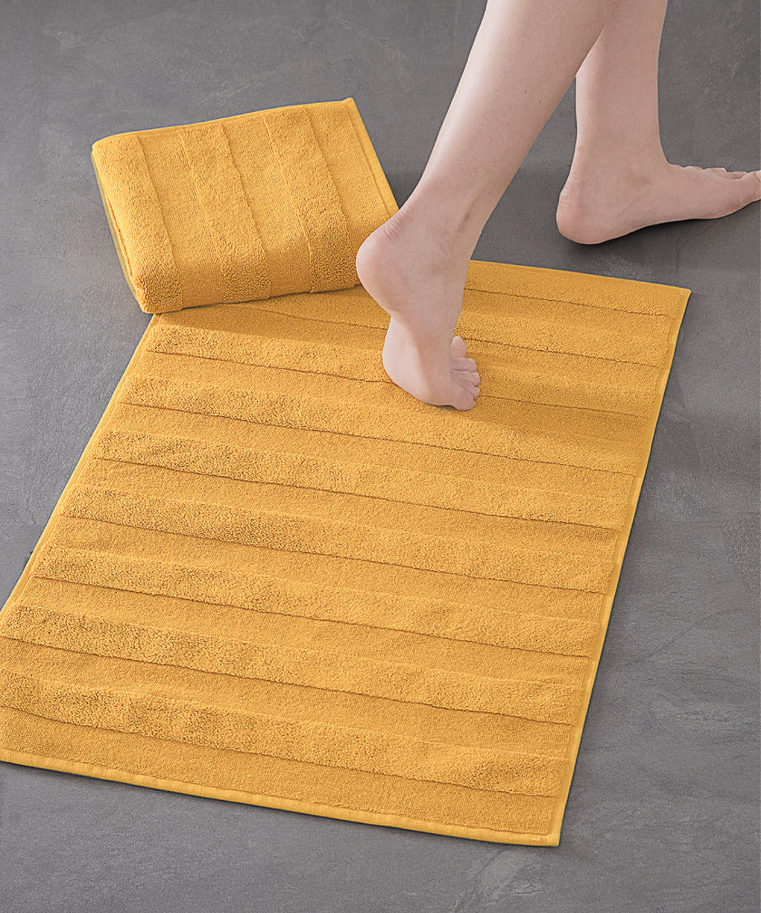 Mons - 50x75cm Set of 2 Bathmats Mustard