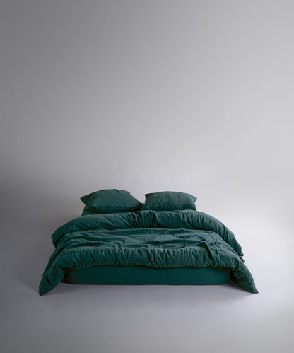 Esse 100% Soft Cotton Gauze/Muslin Duvet Cover - Dark Green