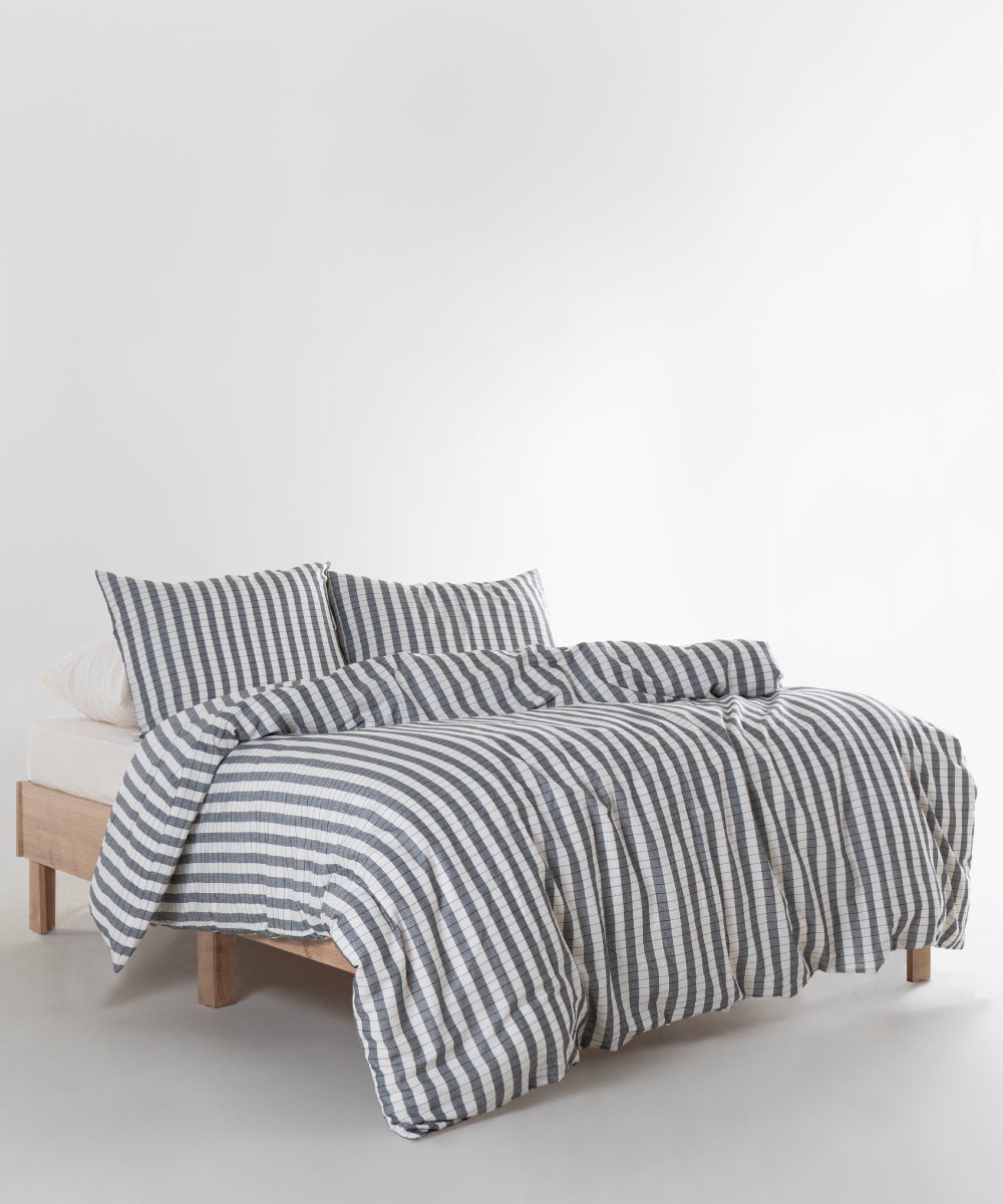 Carreaux Line 100% Cotton Duvet Cover Set