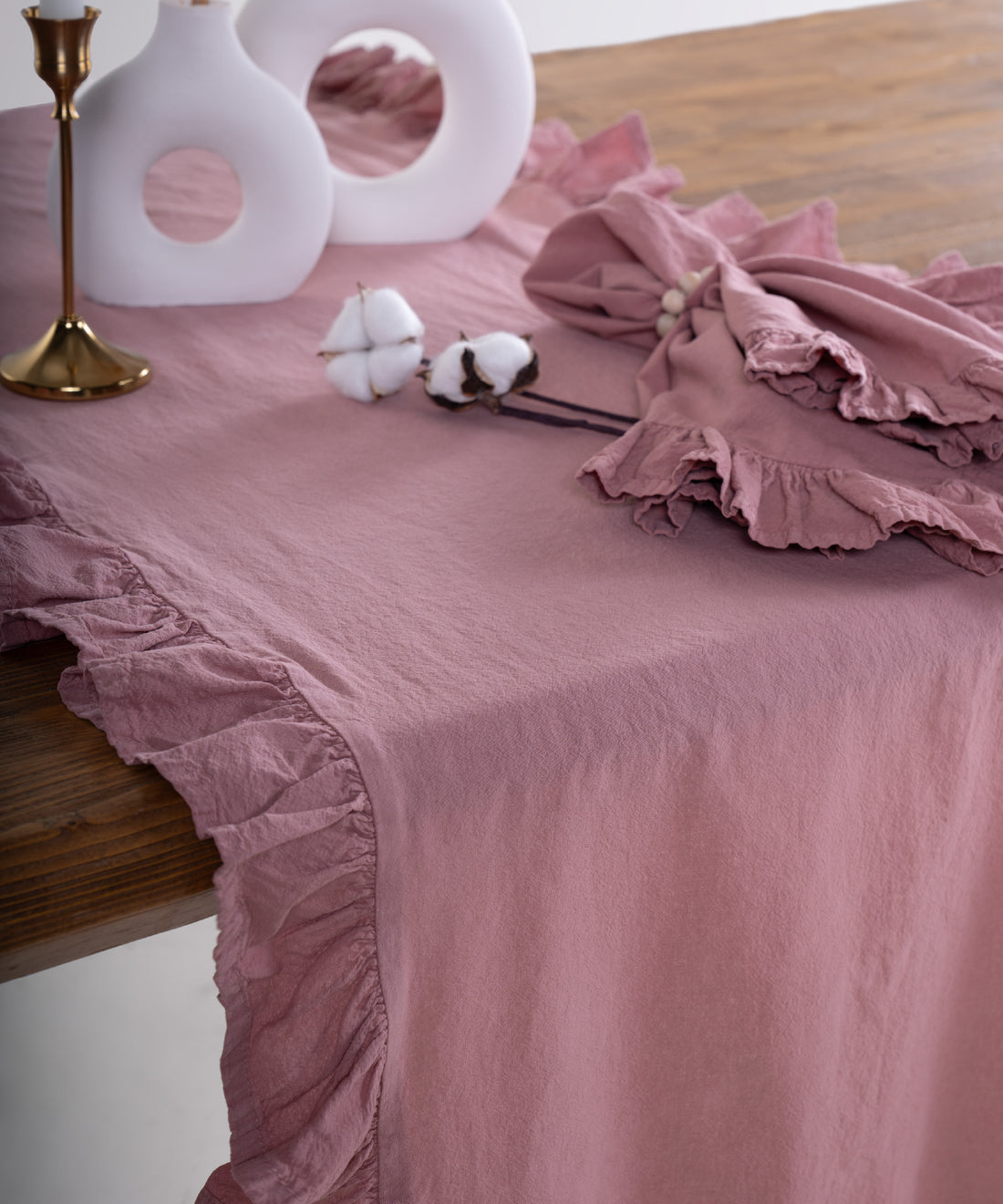 Stonewashed 100% Cotton Exclusive Runner 2 pcs - 40X150cm