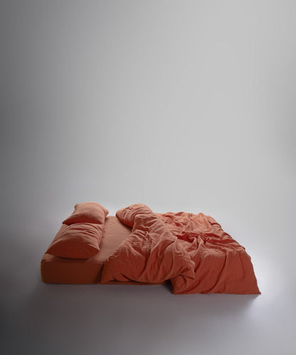 Esse 100% Soft Cotton Gauze/Muslin Duvet Cover - Mecca Orange