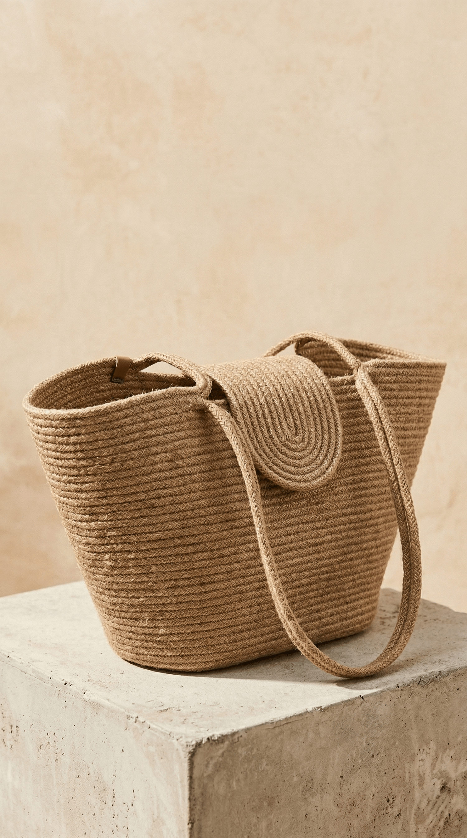 Boho Straw Style Magnetic Closure Natural Shoulder Bag - Natural