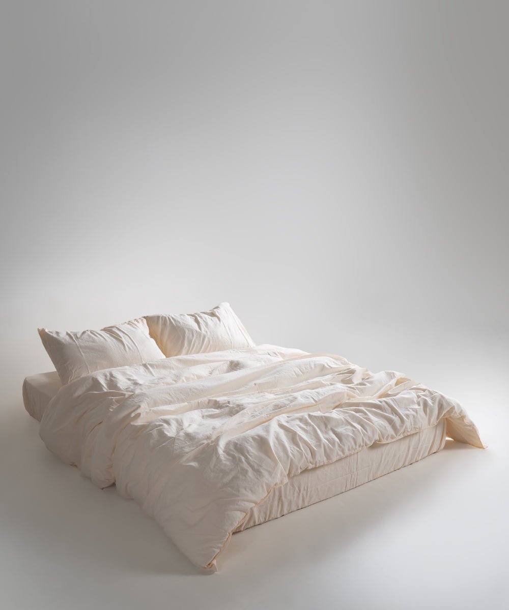 Stonewash 100% Soft Cotton Fitted Sheet Med Cream