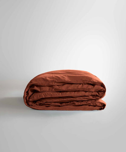 Stonewash 100% Soft Cotton Duvet Cover Cinnamon Stick