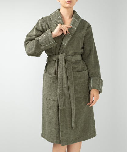 Carmine - Unisex Bathrobe Olive