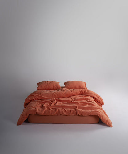 Esse 100% Soft Cotton Gauze/Muslin Duvet Cover - Mecca Orange