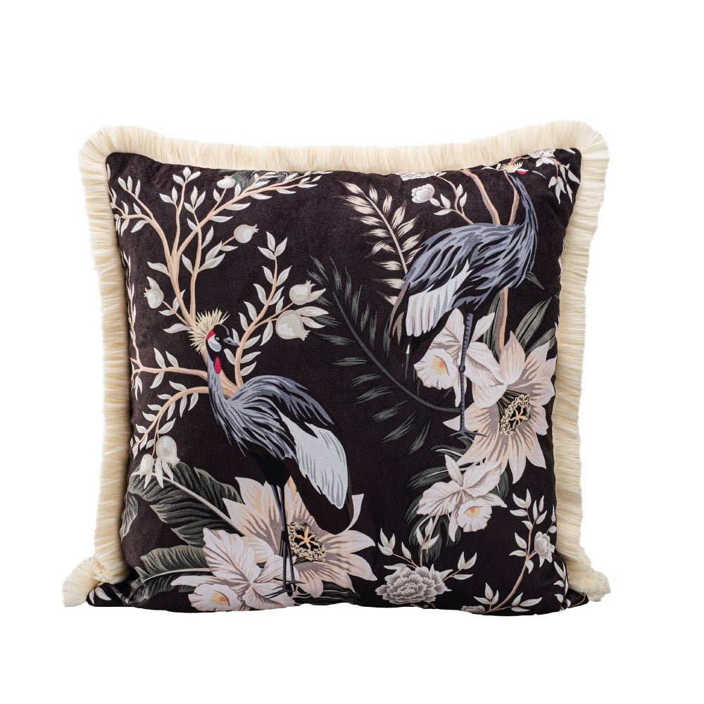 Cranes Collection - Velvet 43x43 Cushion