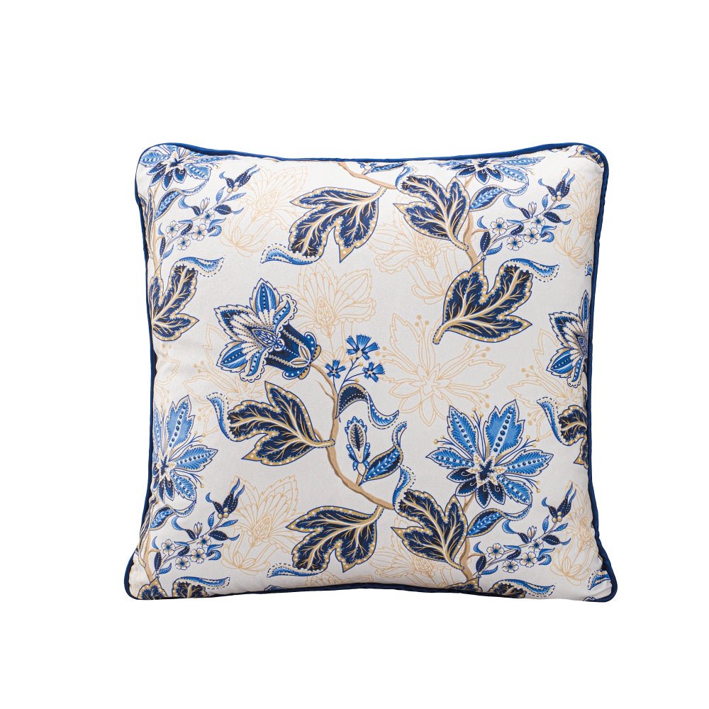 Blue Flowers Collection - Velvet 43x43 Cushion