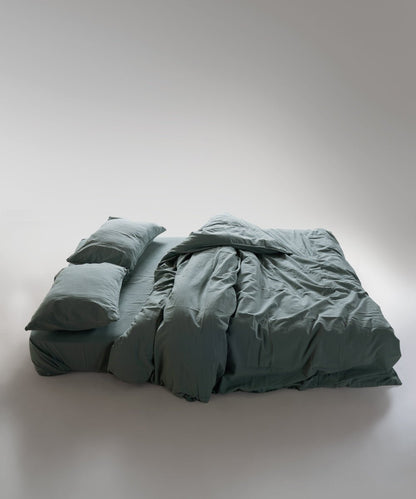Stonewash 100% Soft Cotton Pillowcase Natural Green