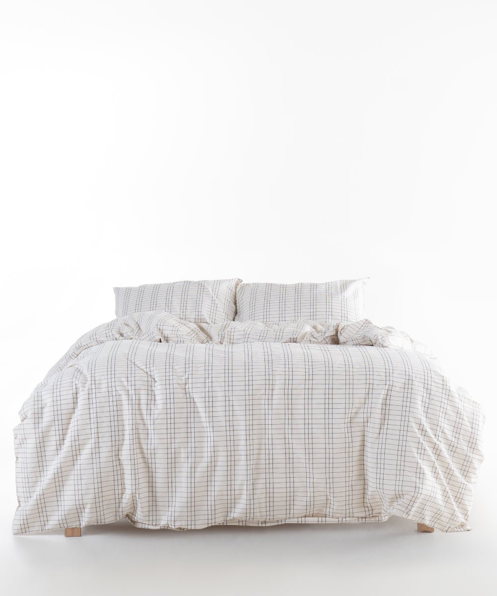 Trois Lignes 100% Cotton Duvet Cover Set