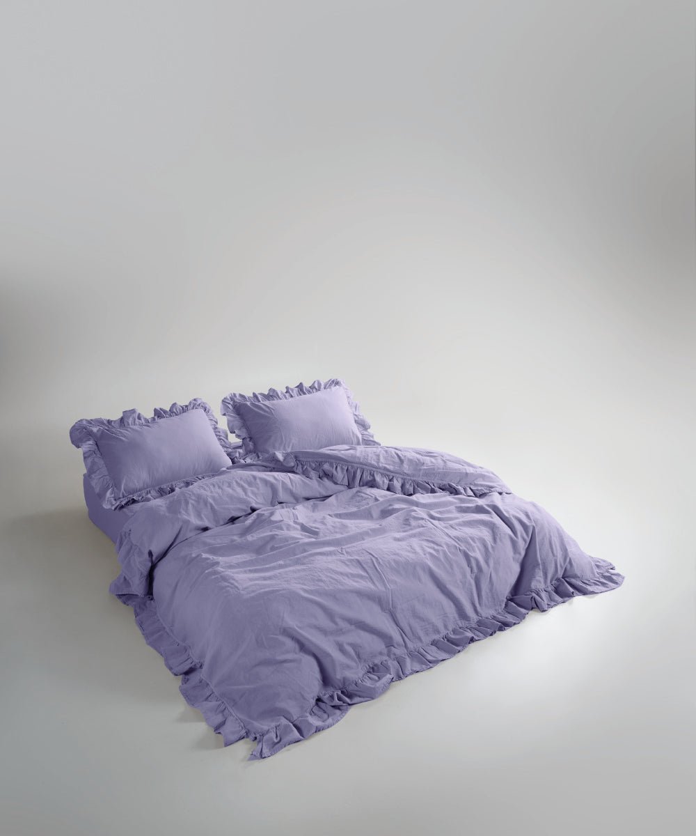 Stonewash Exclusive 100% Soft Cotton Fitted Sheet Set Violet