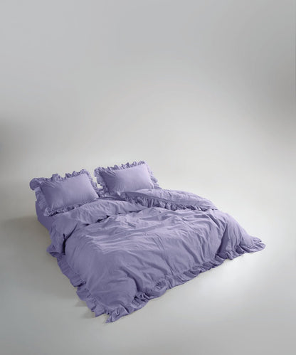 Stonewash Exclusive 100% Soft Cotton Fitted Sheet Set Violet