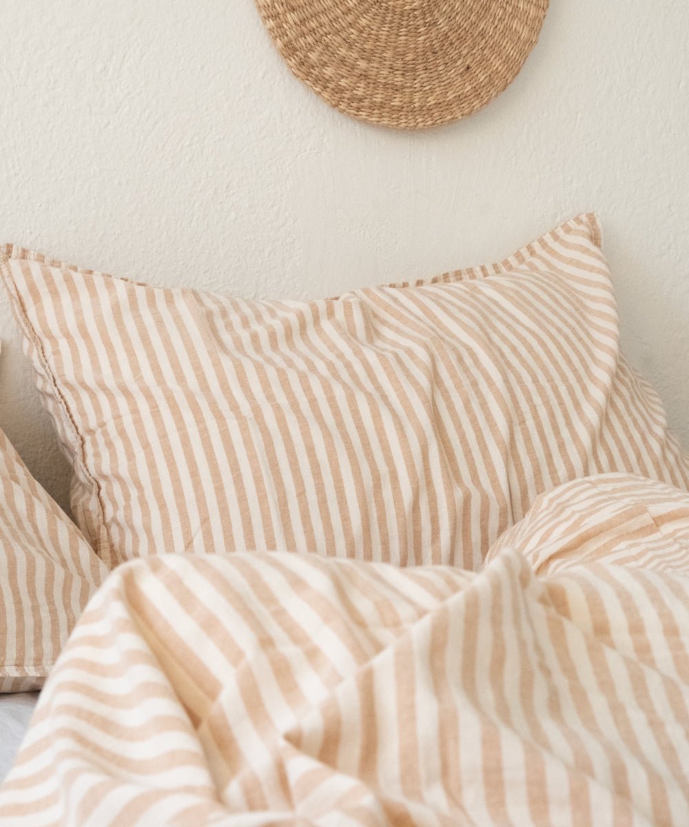 Garmentwash 100% Soft Cotton Pillowcase Kaine Beige
