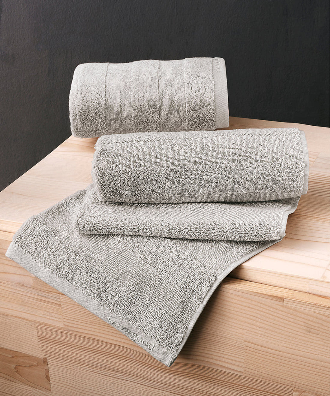 Mons - 50x90cm 1 Towel + 70x140cm 1 Towel Stone