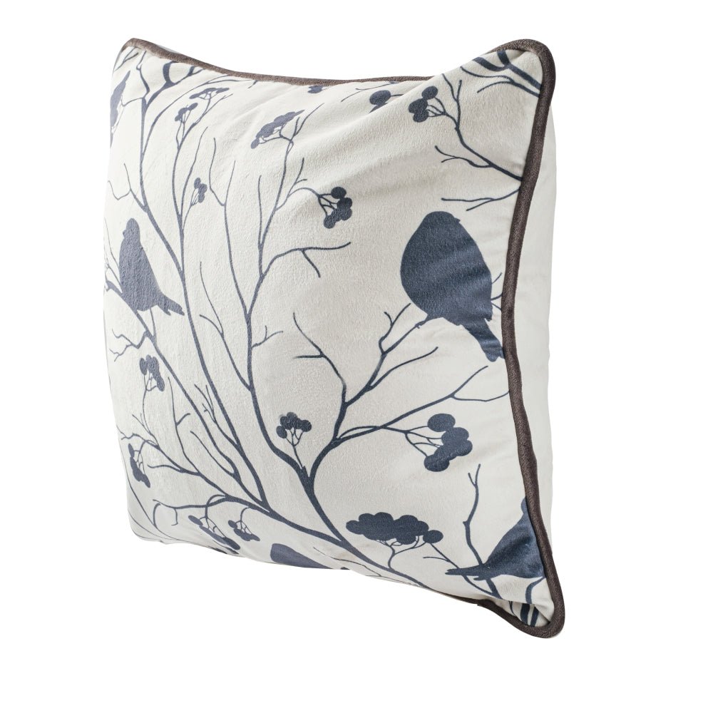 Winter Forest - Bird Blue 43x43 Cushion