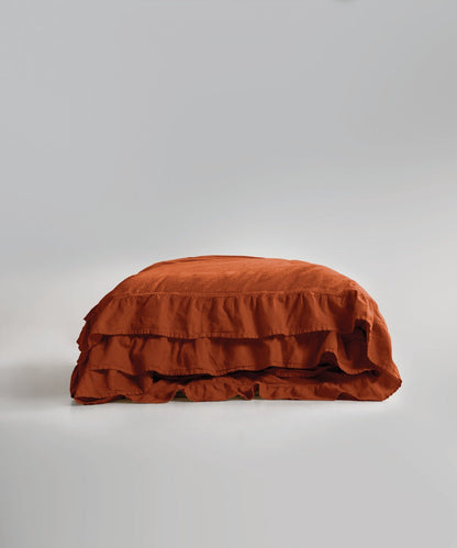 Stonewash Exclusive 100% Soft Cotton Duvet Cover Cinnamon Stick