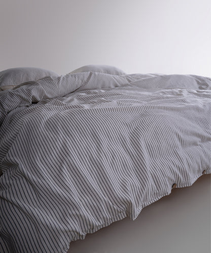 Garmenwashed Melodie White 100% Cotton Duvet Cover Set