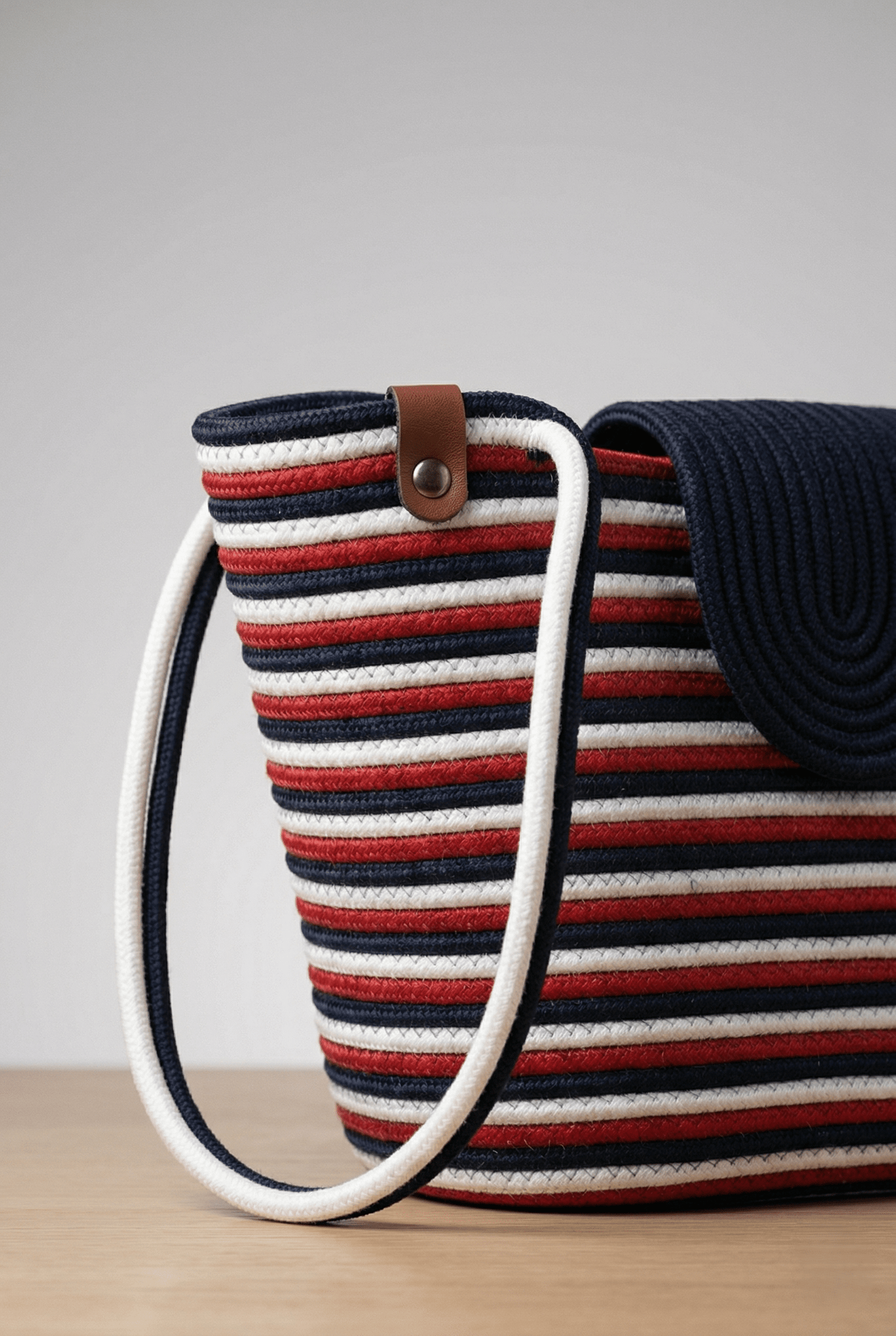 Boho Straw Style Magnetic Closure Natural Shoulder Bag - Tommy