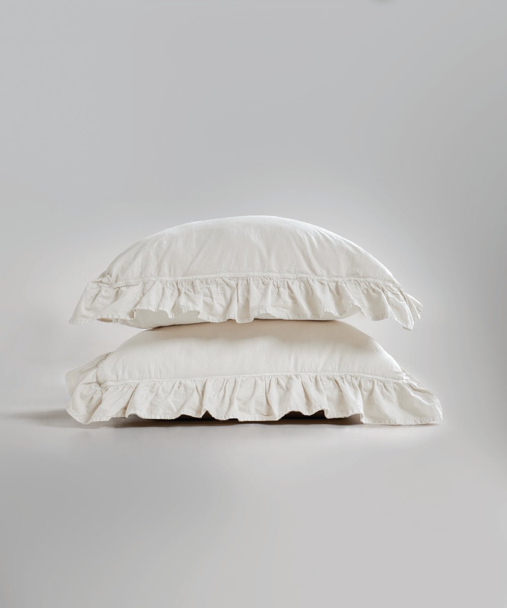 Stonewash Exclusive 100% Soft Cotton Pillowcase Snow White