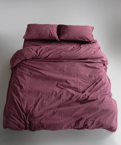 Stonewash 100% Soft Cotton Fitted Sheet Raspberry