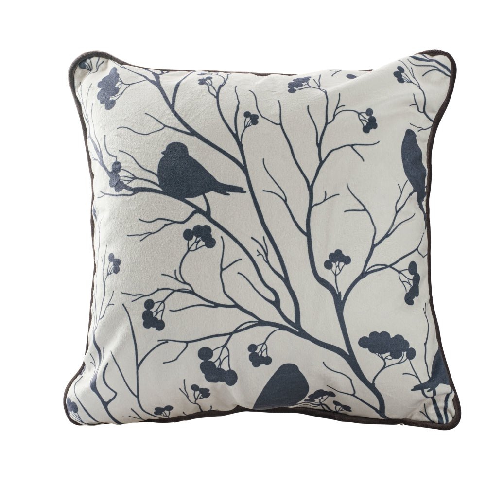 Winter Forest - Bird Blue 43x43 Cushion