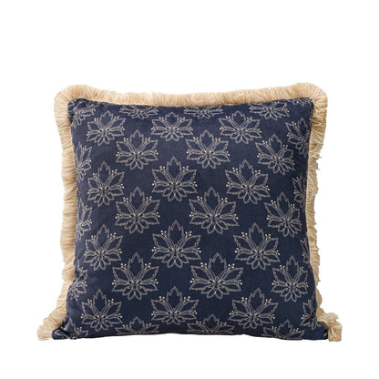 Blue Flowers Collection - Velvet 43x43 Cushion