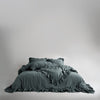 Stonewash Exclusive 100% Soft Cotton Duvet Cover Set Natural Grey