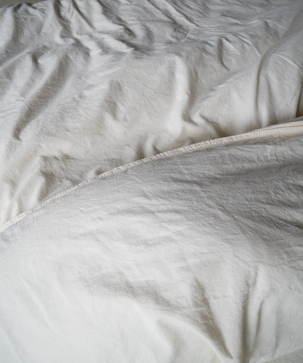 Stonewash 100% Soft Cotton Fitted Sheet Set Snow White