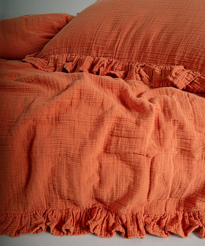Esse Exclusive 100% Soft Cotton Gauze/Muslin Pillowcase Mecca Orange
