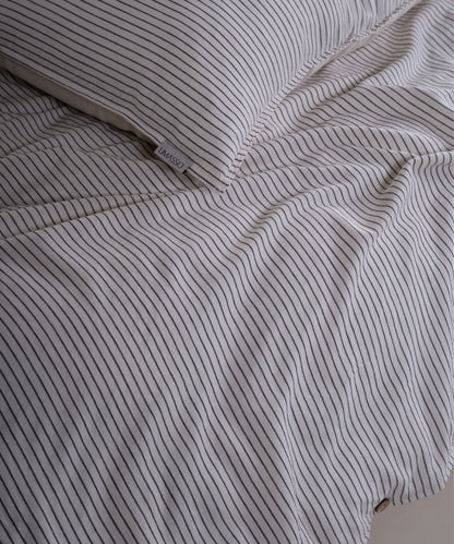 Garmenwashed Melodie White 100% Cotton Duvet Cover Set