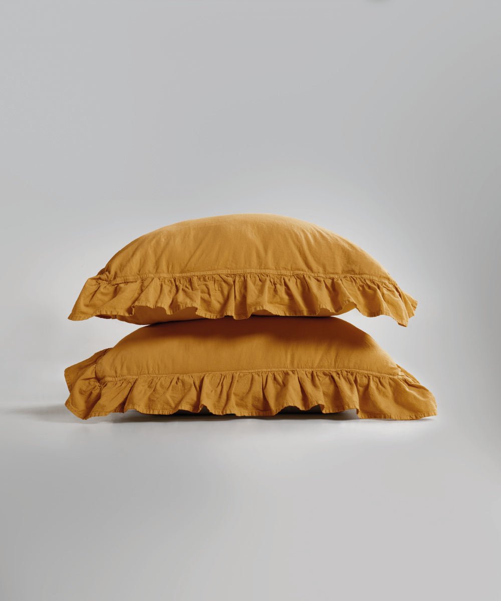 Stonewash Exclusive 100% Soft Cotton Pillowcase Mustard