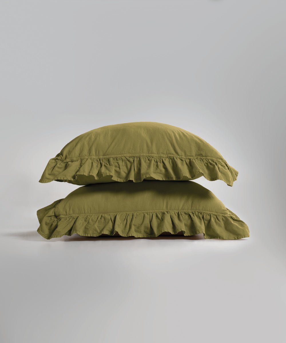Stonewash Exclusive 100% Soft Cotton Pillowcase Olive