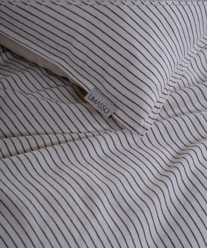 Garmenwashed Melodie White 100% Cotton Duvet Cover Set