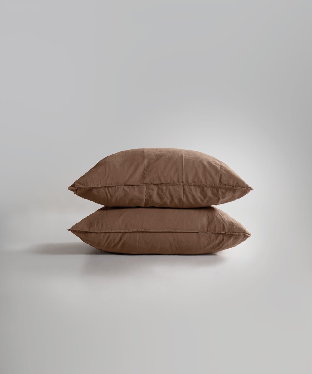 Stonewash 100% Soft Cotton Pillowcase Wood Smoke