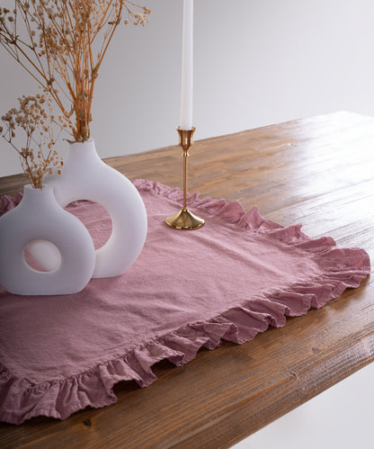 Stonewashed 100% Cotton Exclusive Old Rose Napkin 4 pcs - 45X45cm
