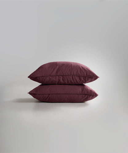 Stonewash 100% Soft Cotton Pillowcase Raspberry