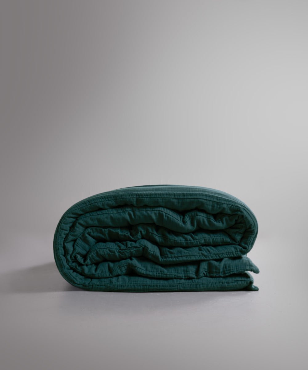 Esse 100% Soft Cotton Gauze/Muslin Duvet Cover - Dark Green